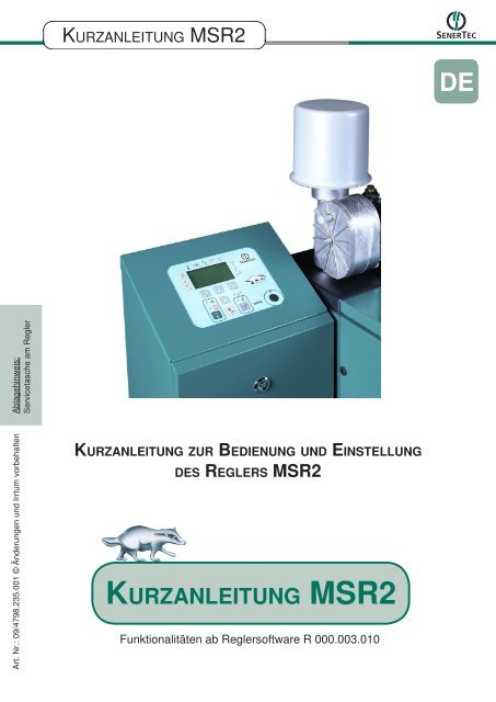 Kurzanleitung Dachs MSR 2 - SENERTEC - Service