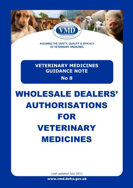 TABLE OF CONTENTS - Veterinary Medicines Directorate - Defra