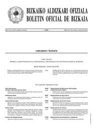 BIZKAIKO ALDIZKARI OFIZIALA BOLETIN OFICIAL DE ... - Zaintzea