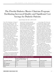 The Florida Diabetes Master Clinician Program: Facilitating ...