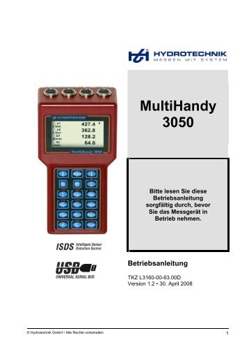 MultiHandy 3050 - Hydrotechnik