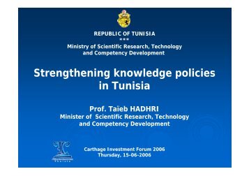 Mr. Taieb HADHRI - Invest in Tunisia, The Foreign Investment ...