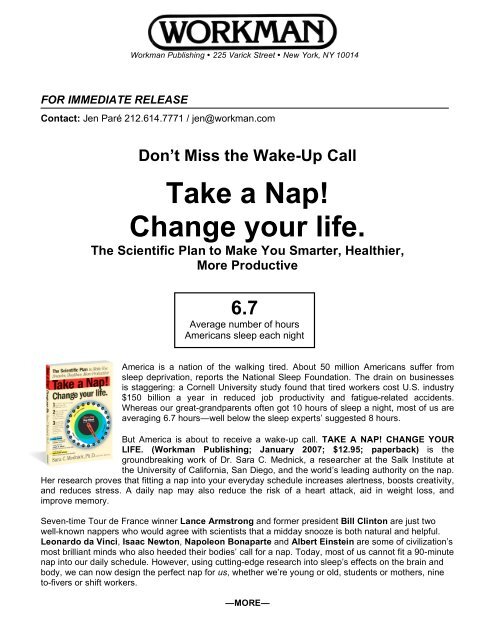 Healthier Change Your Life.: The Scientific Plan to Make You Smarter More Productive Take a Nap
