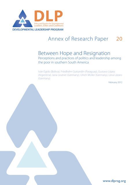 Annex of Research Paper Between Hope and Resignation 20 - The ...