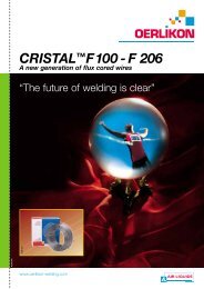 CRISTAL™F100 - F 206 - Oerlikon, the expert for industrial welding