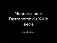 Montures pour l'astronome du XXIe siÃ¨cle - Association franÃ§aise d ...