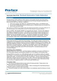 Rockwell Cabling Addendum - Pro-face America HMI Store