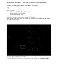 Alcatel White Box 24GHz Transceiver experiments and ... - G4JNT