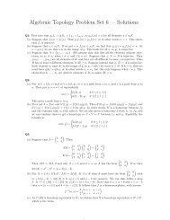 Algebraic Topology Problem Set 6 â Solutions - Strickland, Neil