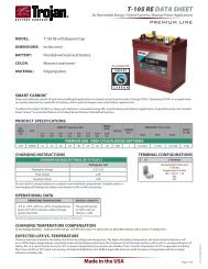 T105-RE DATA SHEET - Trojan Battery Company