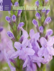 Summer 2007: Volume 28, Number 3 - Missouri Prairie Foundation