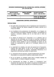 Informe Pormenorizado del SCI ley 1474 de 2011