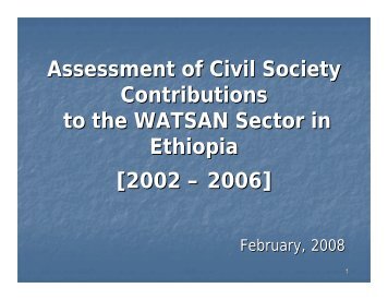 Assessment of Civil Society Contributions to the ... - CRDA Ethiopia