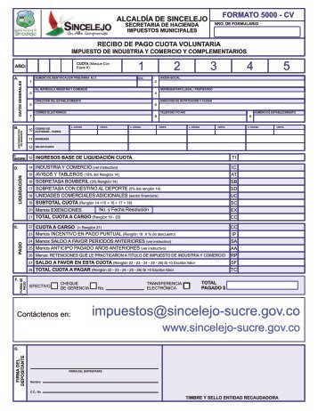 Formularios ICA - Sincelejo