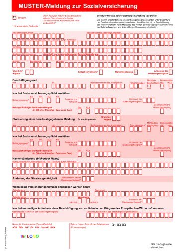 Beispiel 1 Anmeldung eine