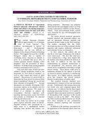 Fatty Acid Ethyl Esters in meconium - Motherisk