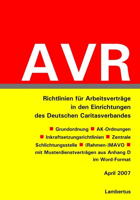 AVR CD 2007 Ende nach Ordnungen.fm - Caritas-dienstgeber.de