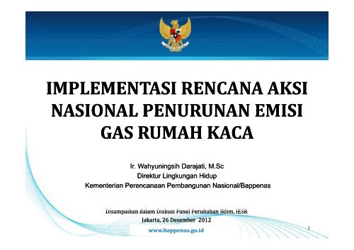 implementasi rencana aksi nasional penurunan emisi gas ... - IESR