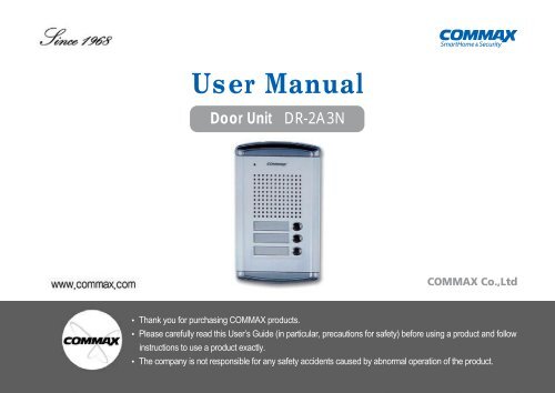 Post exterior interfon 3 familii Commax DR-2A3N - GTO Security ...