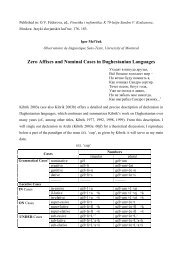 a. Zero Affixes and Nominal Cases - Observatoire de linguistique ...