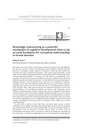 Knowledge restructuring as a powerful mechanism of ... - IFVLL