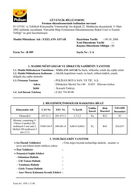 MSDS - Polisan