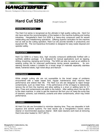 Hard Cut 5258 Straight Cutting Oil - bass tool & supply, inc.