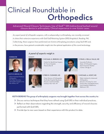Clinical Roundtable in Orthopedics - Quill Device Resource Portal