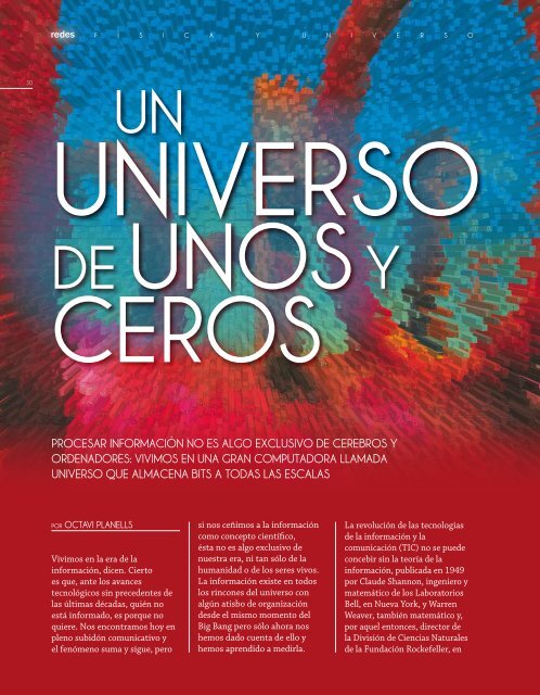 Un universo de unos y ceros - Redes para la Ciencia