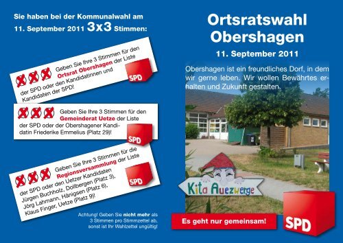 Ortsratswahl Obershagen - SPD-Ortsverein Uetze
