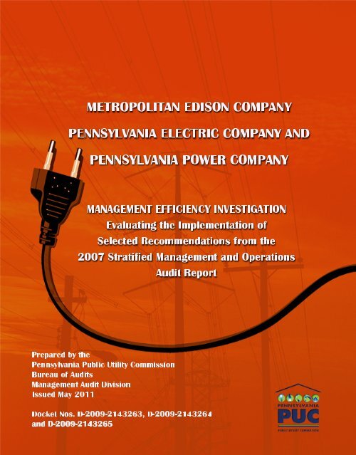 METROPOLITAN EDISON COMPANY Pennsylvania Public Utility