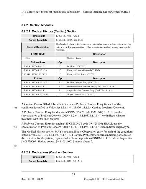 IHE Cardiology Technical Framework Supplement Cardiac Imaging ...