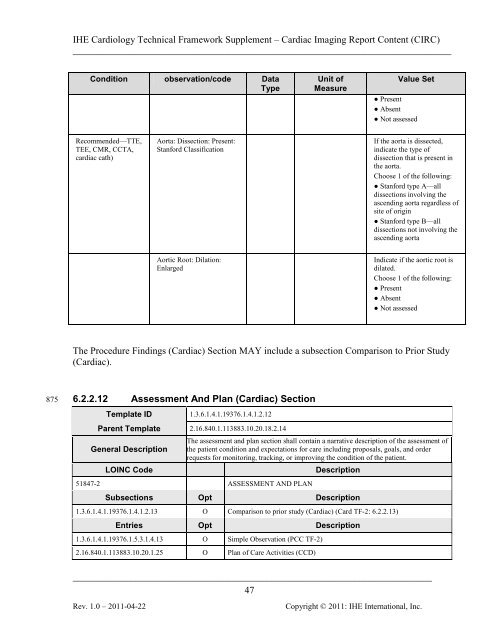 IHE Cardiology Technical Framework Supplement Cardiac Imaging ...