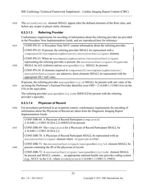 IHE Cardiology Technical Framework Supplement Cardiac Imaging ...