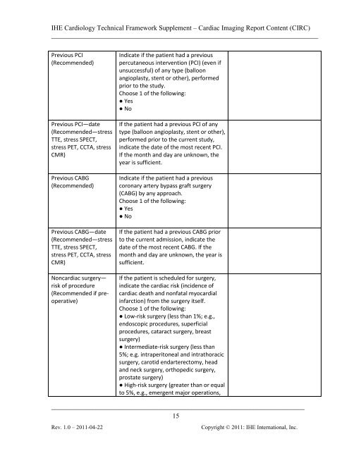 IHE Cardiology Technical Framework Supplement Cardiac Imaging ...