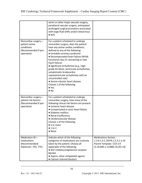 IHE Cardiology Technical Framework Supplement Cardiac Imaging ...