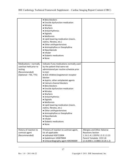 IHE Cardiology Technical Framework Supplement Cardiac Imaging ...