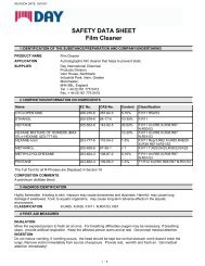 SAFETY DATA SHEET Film Cleaner - Offset Supplies