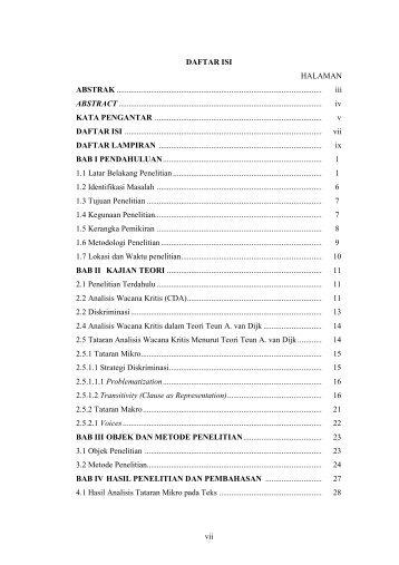 vii DAFTAR ISI HALAMAN ABSTRAK ..........................................................