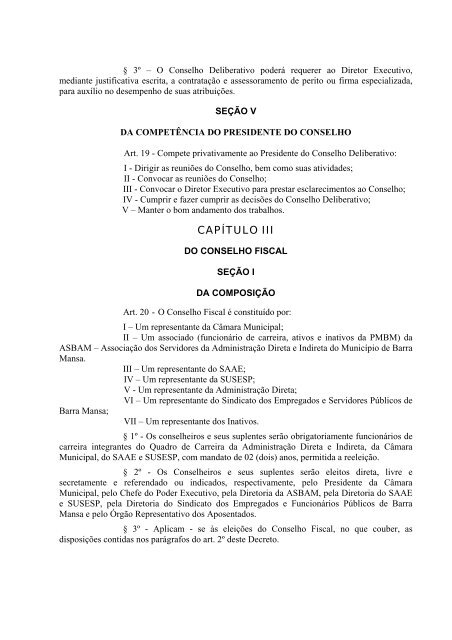 Aprova o Regimento Interno do FUNDAMP - Prefeitura Municipal de ...