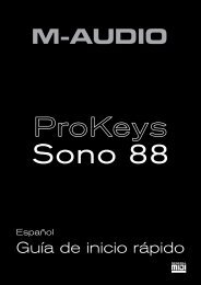 ProKeys Sono 88 | GuÃ­a de inicio rÃ¡pido - M-Audio