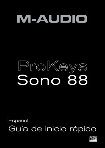 ProKeys Sono 88 | GuÃ­a de inicio rÃ¡pido - M-Audio