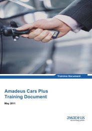 Amadeus Cars Plus Training Document - Amadeus Qatar
