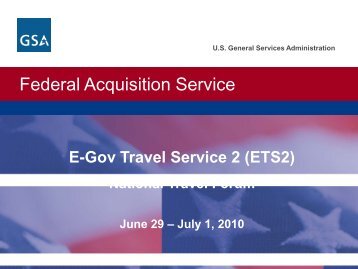 E-Gov Travel Service (ETS)