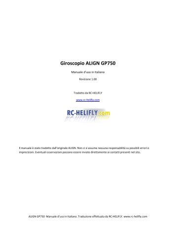 ALIGN GP750 Manuale Italiano.pdf - BaroneRosso.it