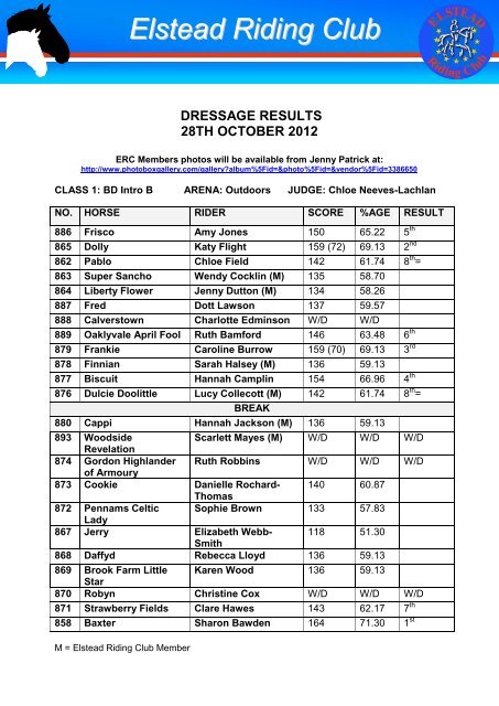 Dressage - Elstead Riding Club