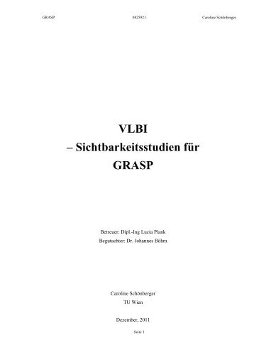 VLBI – Sichtbarkeitsstudien für GRASP