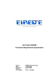 UIC Project EIRENE Functional Requirements Specification