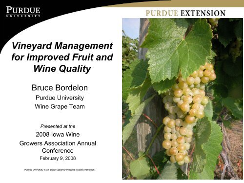 Vineyard Management for Improved Fruit and Wine Quality