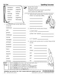 Download Free Activities from Spelling Success, Gr. 5